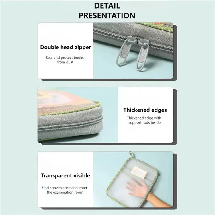 A4 Transparent Mesh Zipper Document Folder