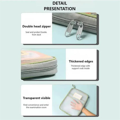 A4 Transparent Mesh Zipper Document Folder