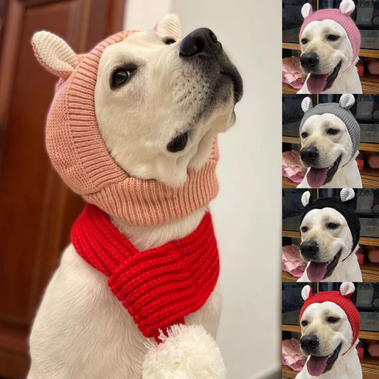 Winter Warm Dog Hat with Ear Covers