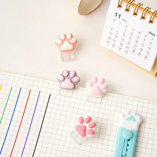 Cute Cat Paw Mini Paper Clip Bookmark