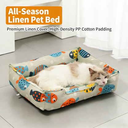 Linen Cooling Pet Sofa Bed