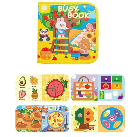 Felt Busy Book for Kids – Cognitive Educational Activity Book