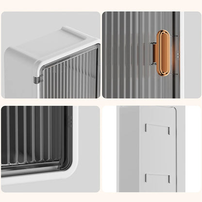 Wall-Mounted Waterproof Tissue Holder & Bathroom Storage Shelf