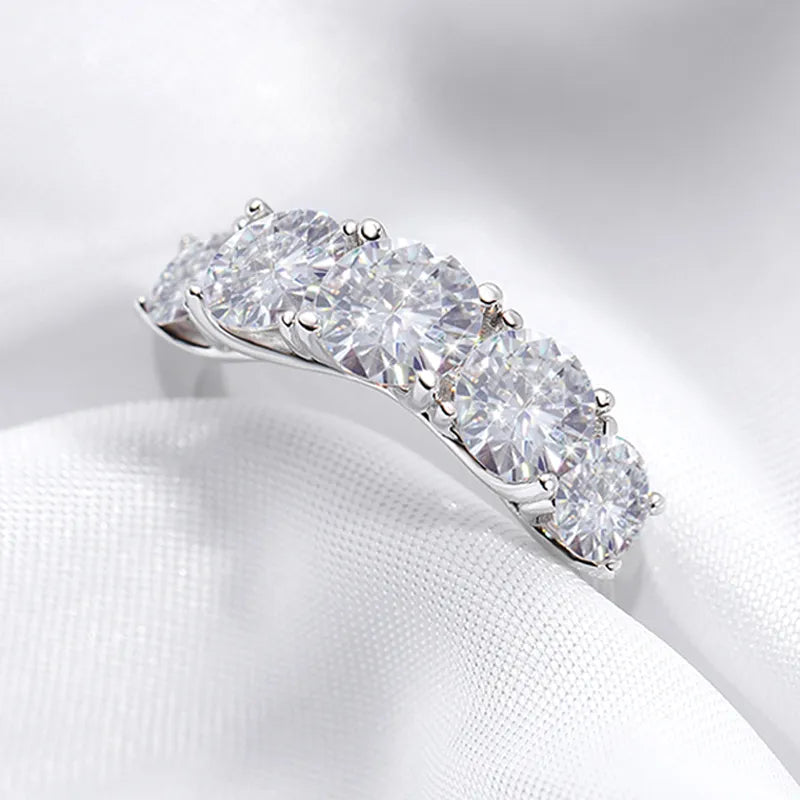 Smyoue 18k Plated 3.6CT Moissanite Stone Ring