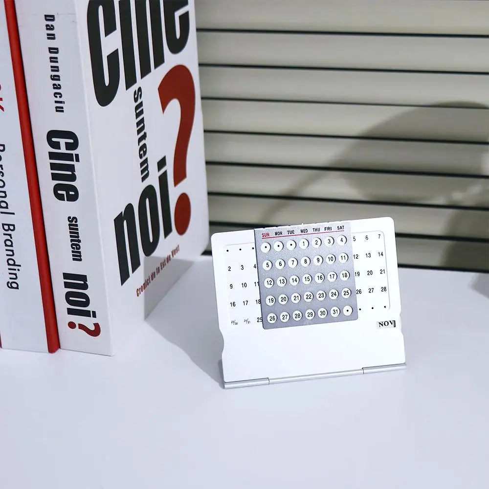 Aluminium Perpetual Desk Calendar