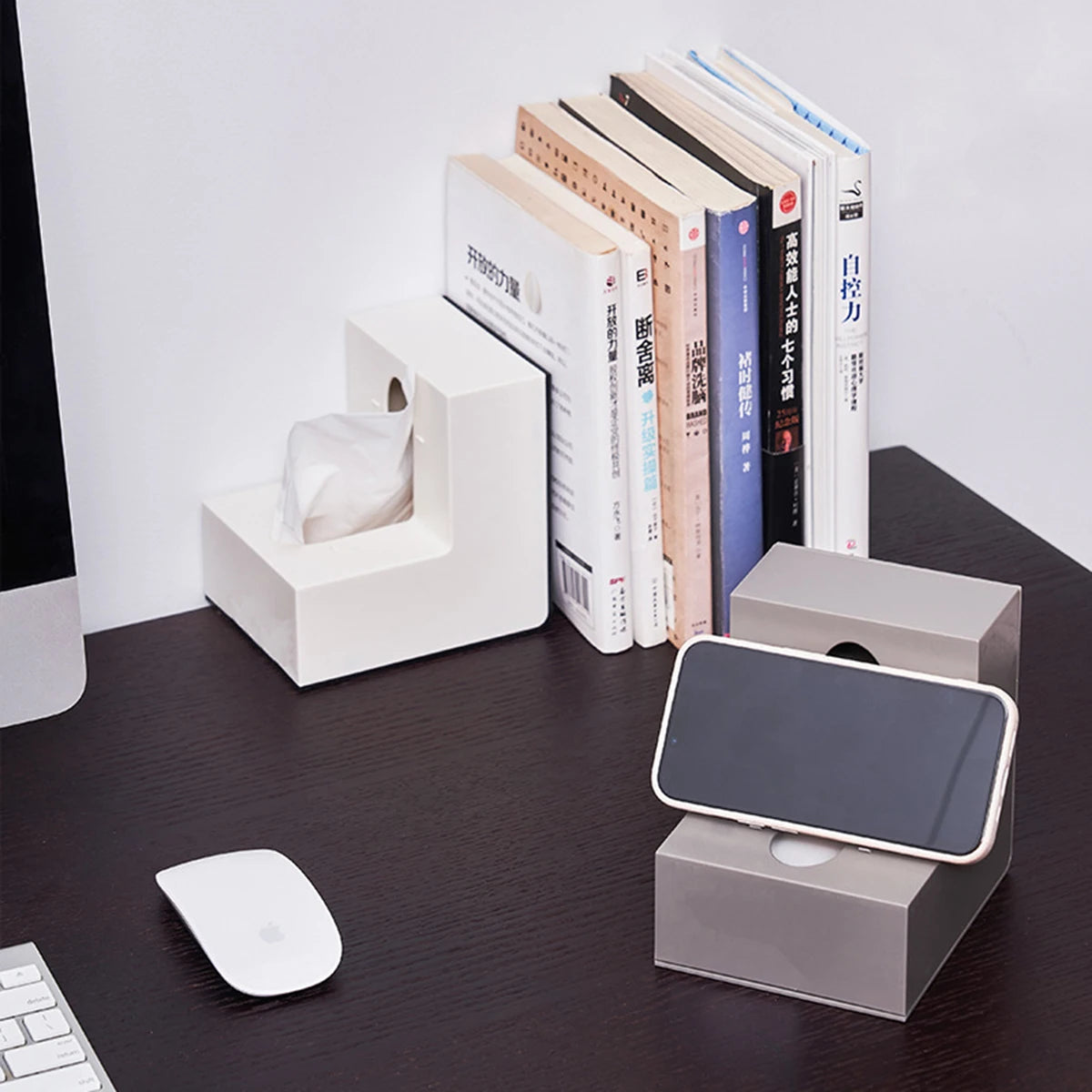 Modern Right Angle Tissue Box Holder