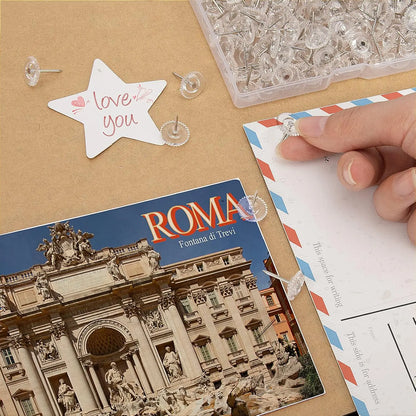 Clear Transparent Thumb Tacks