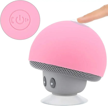Mini Mushroom Bluetooth Speaker with Suction Cup