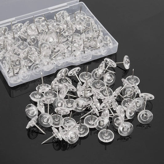 Clear Transparent Thumb Tacks
