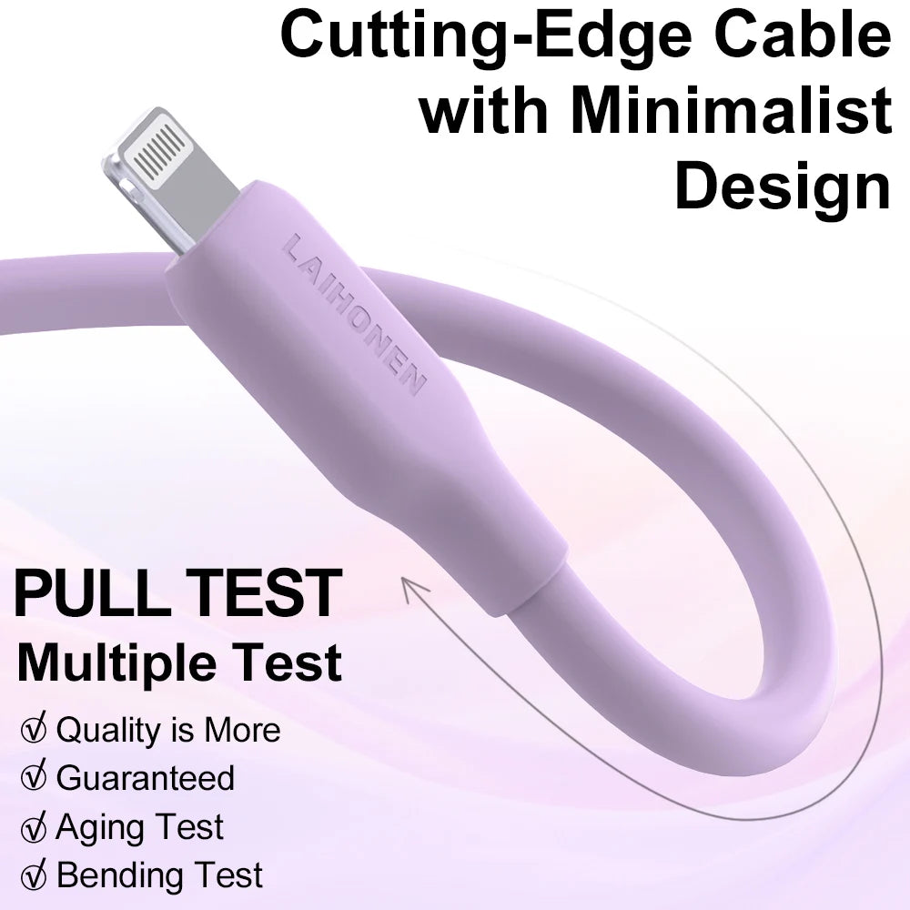Silicone Lightning Fast Charge Cable