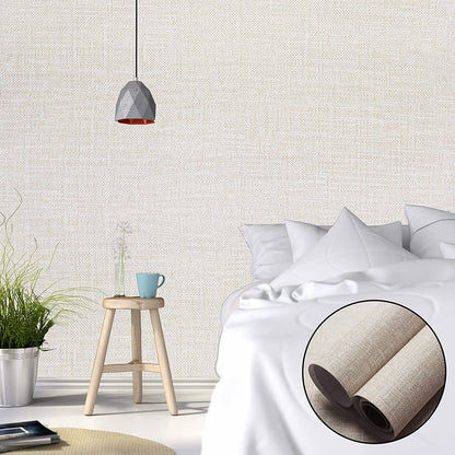 Grasscloth Linen Peel & Stick Wallpaper