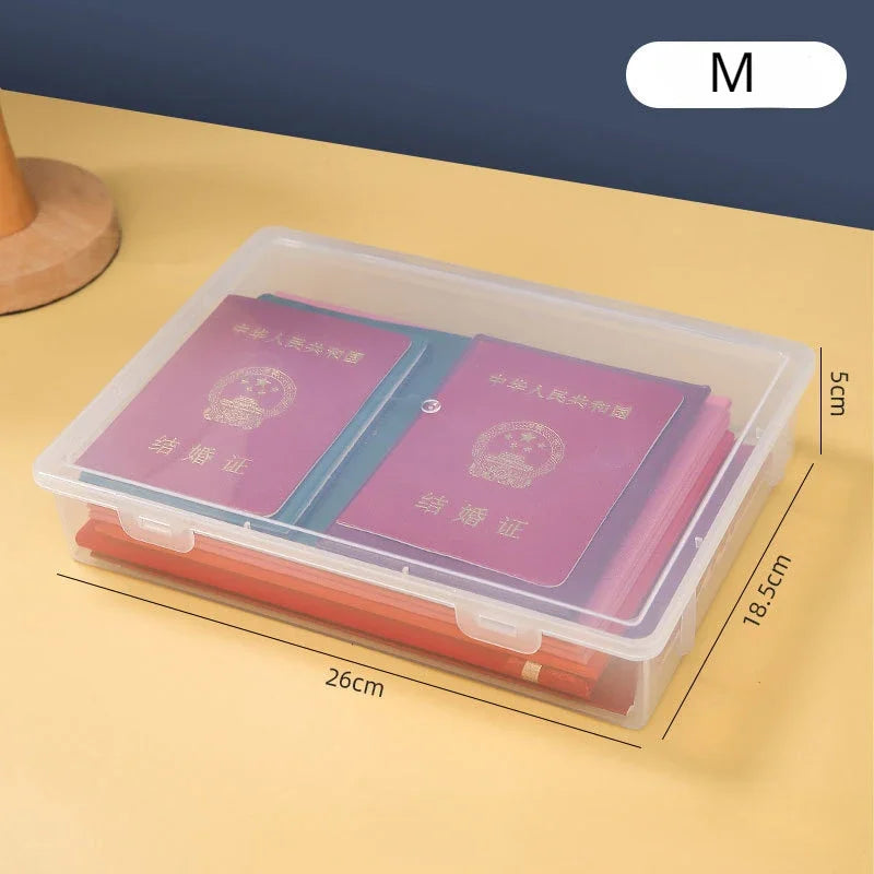 Transparent Document Organizer Storage Box