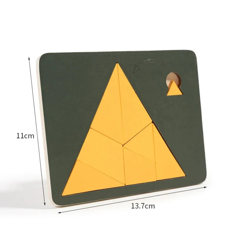 Wooden Geometric Brain Teaser Puzzle