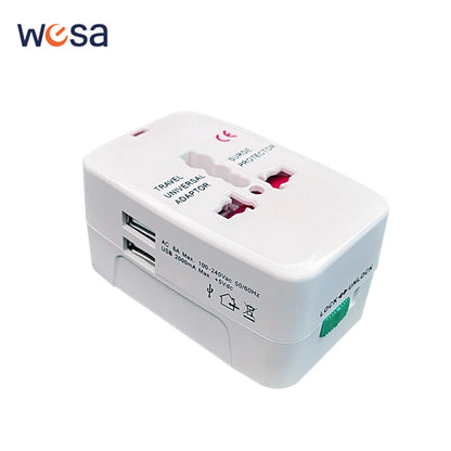 Universal Travel Adapter with Dual USB Ports