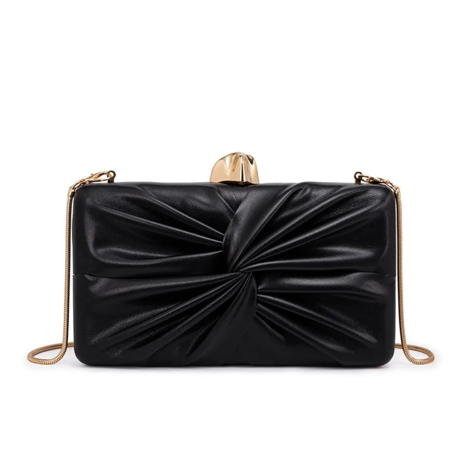 Ruched Evening Clutch Bag