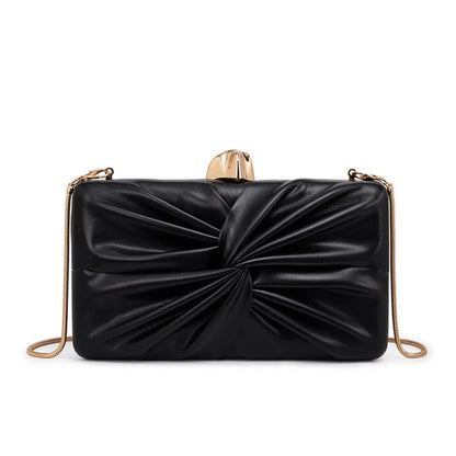 Ruched Evening Clutch Bag