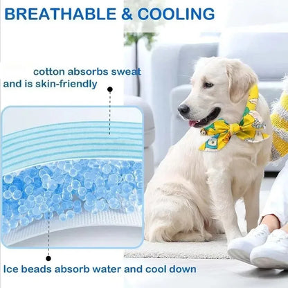 Pet Cooling Ice Scarf – Reusable Summer Neck Wrap for Dogs & Cats