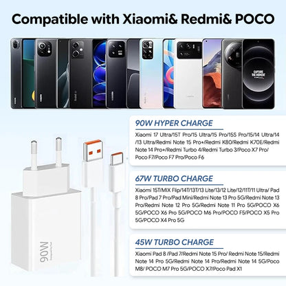 Xiaomi 90W HyperCharge Fast Charger with USB-C Cable