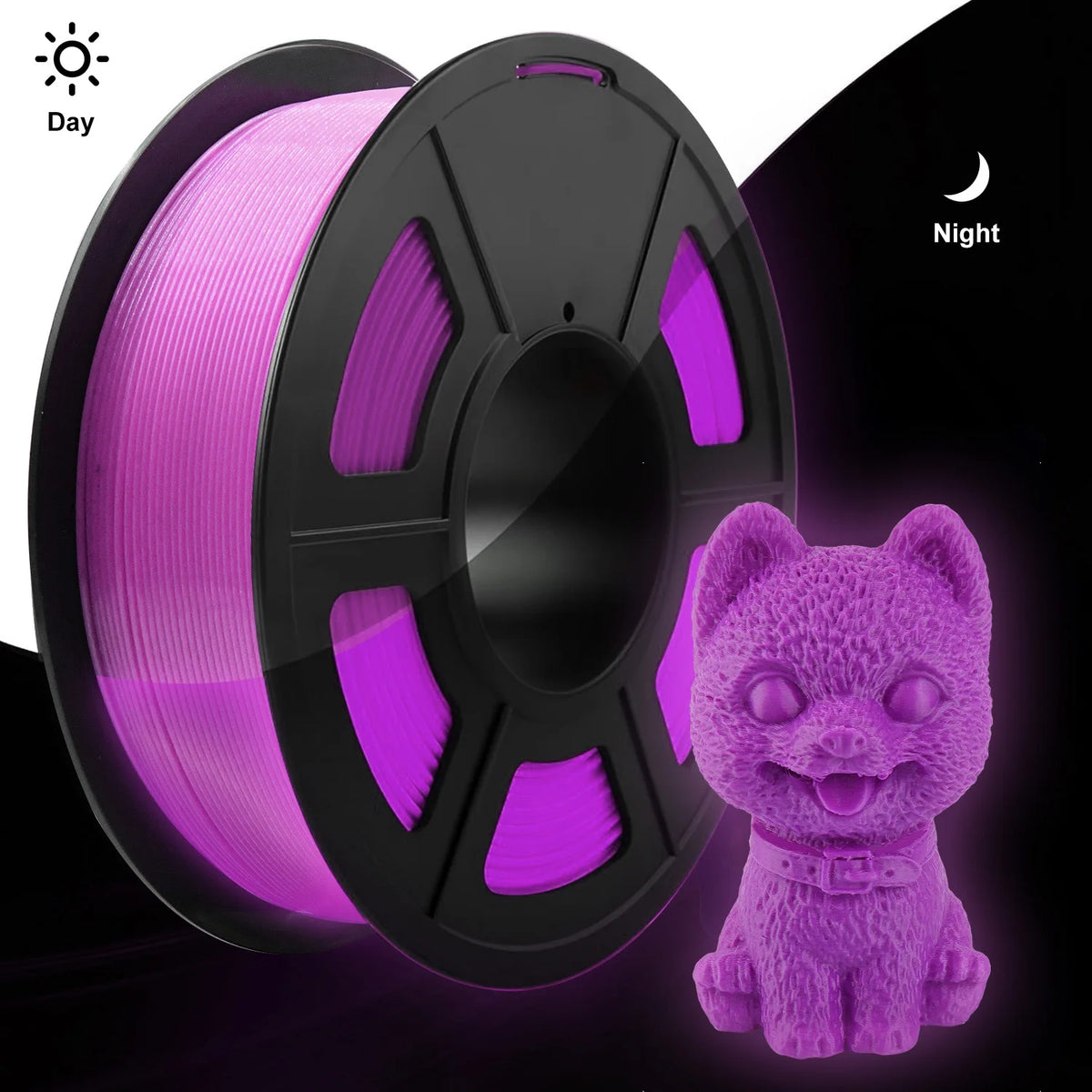 Glow-in-the-Dark PLA 3D Printer Filament Bundle