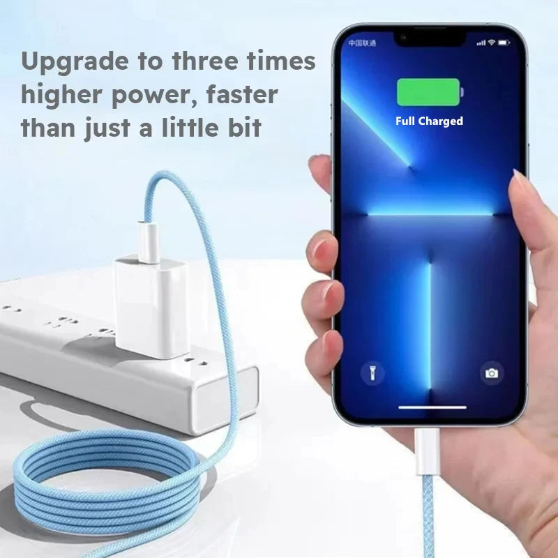 35W USB-C to Lightning Braided Fast Charging Cable for iPhone