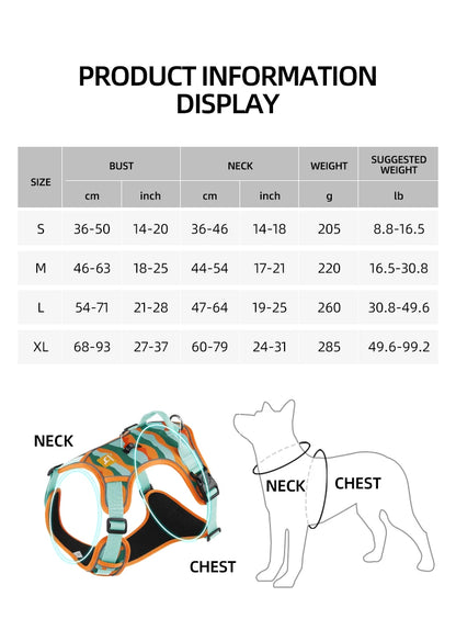 Reflective Adjustable Dog Harness for Medium & Large Dogs