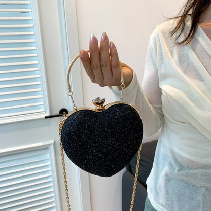 Heart Shape Evening Crossbody Bag