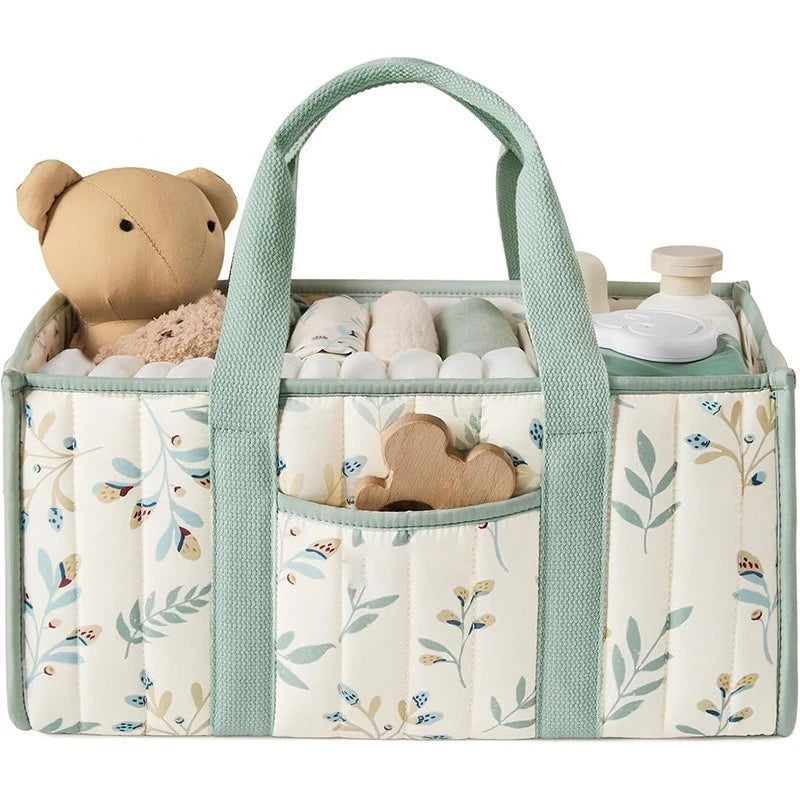 Floral Baby Diaper Tote Bag