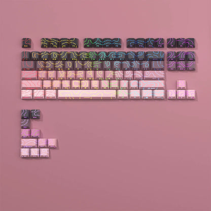 Topographic 4.0 Shine-Through PBT Keycap Set – 98 Keys