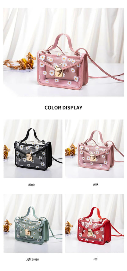 Women’s Transparent Floral Crossbody Shoulder Bag