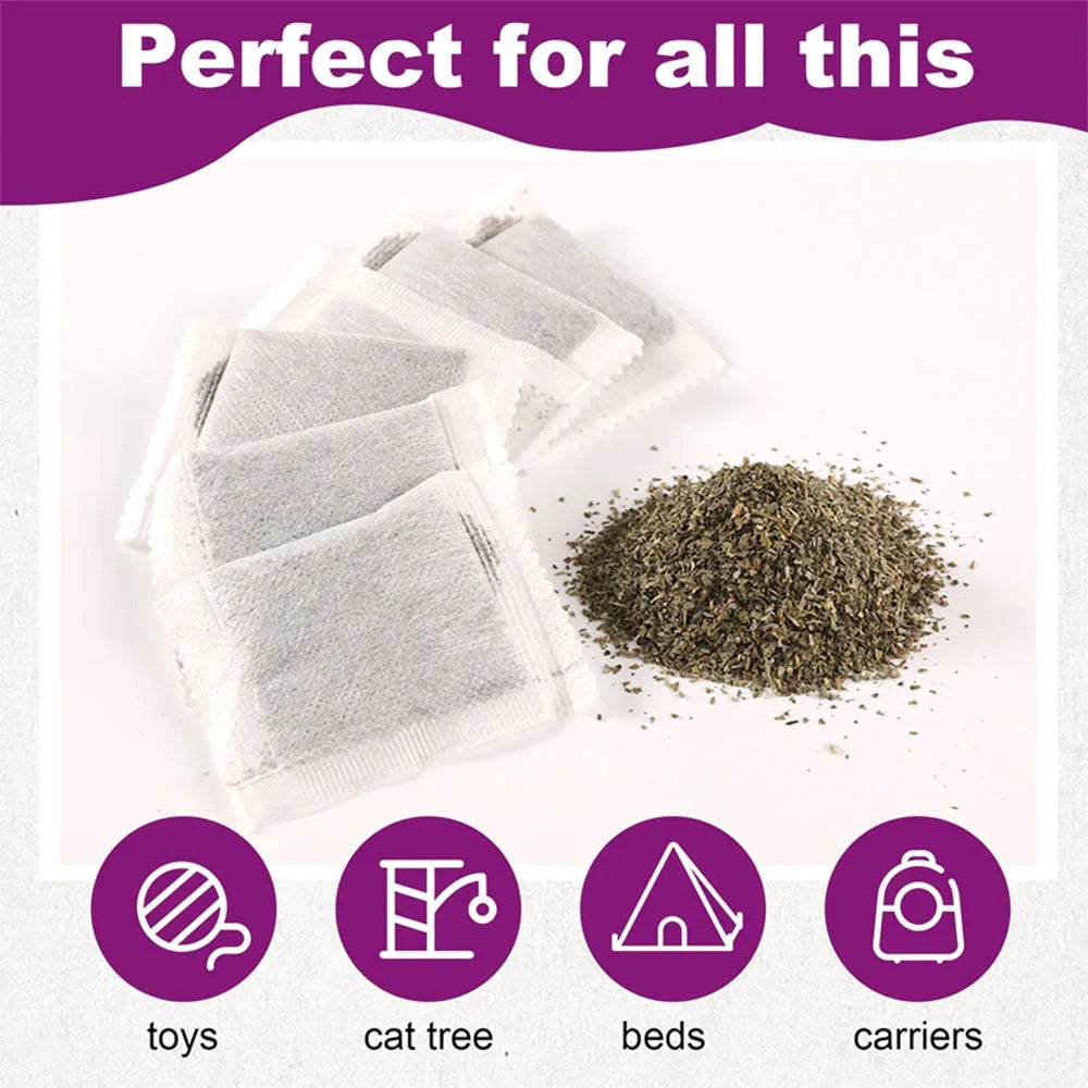15-Pack Natural Catnip Tea Bags for Cats