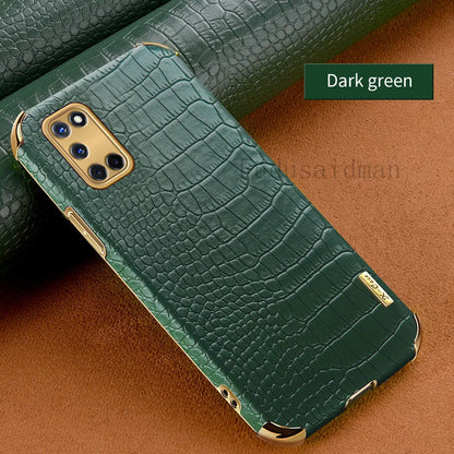 Crocodile Texture Ring Stand Phone Case