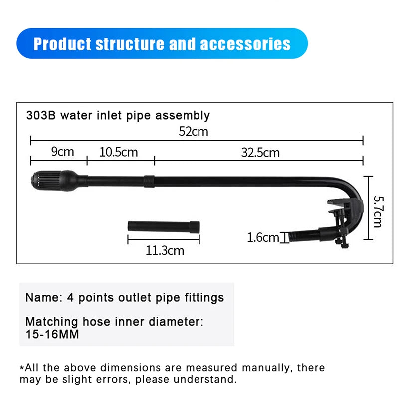 Aquarium Filter Spray Bar & Inlet Outlet Pipe Kit