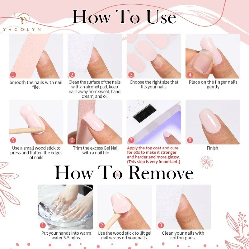Semi-Cured Snowflake Gel Nail Stickers