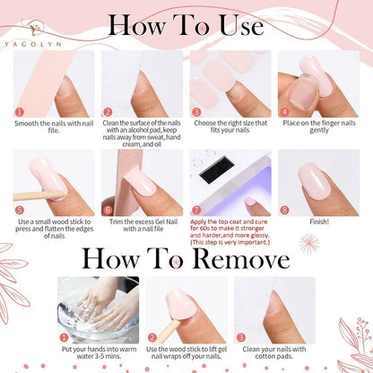 Semi-Cured Snowflake Gel Nail Stickers