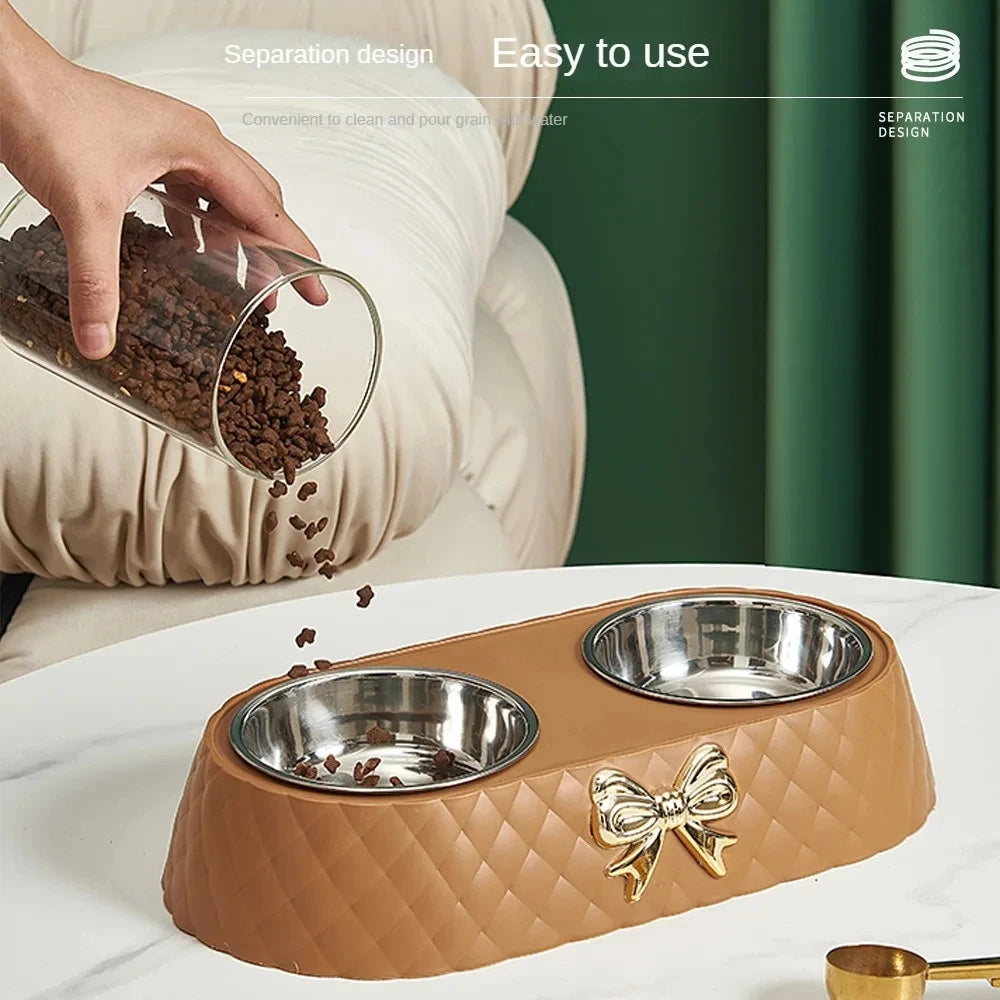 Double Pet Feeding Bowl