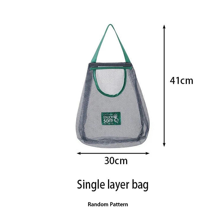 Reusable Hanging Mesh Storage Bag for Fruits & Vegetables