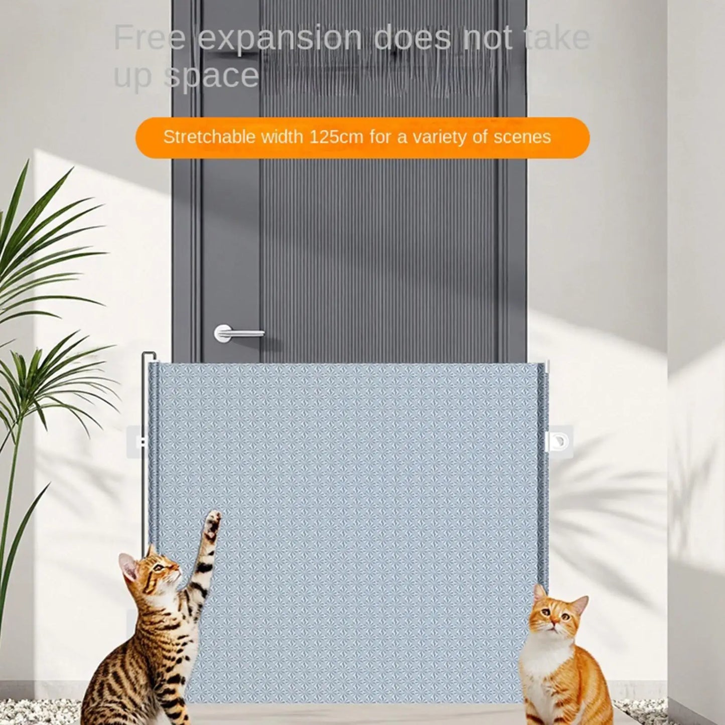 Retractable No-Drill Pet Safety Gate