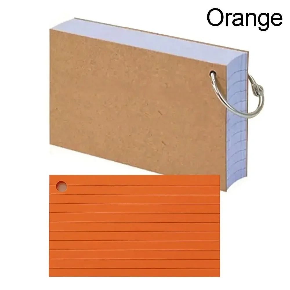 Loose-Leaf Binder Flash Cards Memo Book – 3 × 50 Sheets