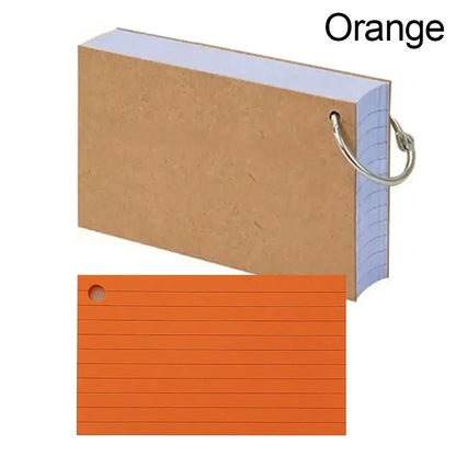Loose-Leaf Binder Flash Cards Memo Book – 3 × 50 Sheets