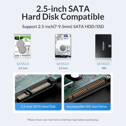 ORICO 2.5” USB 3.0 SATA Drive Enclosure