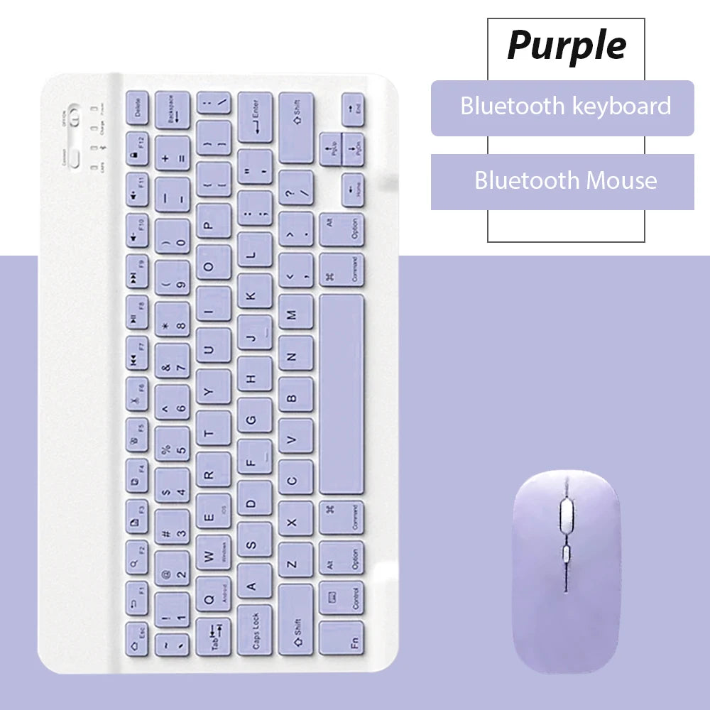 Bluetooth Wireless Keyboard & Mouse Combo for Tablets, Phones & Computers