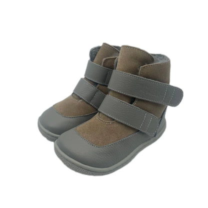 Genuine Leather Winter Barefoot Two Straps Boots