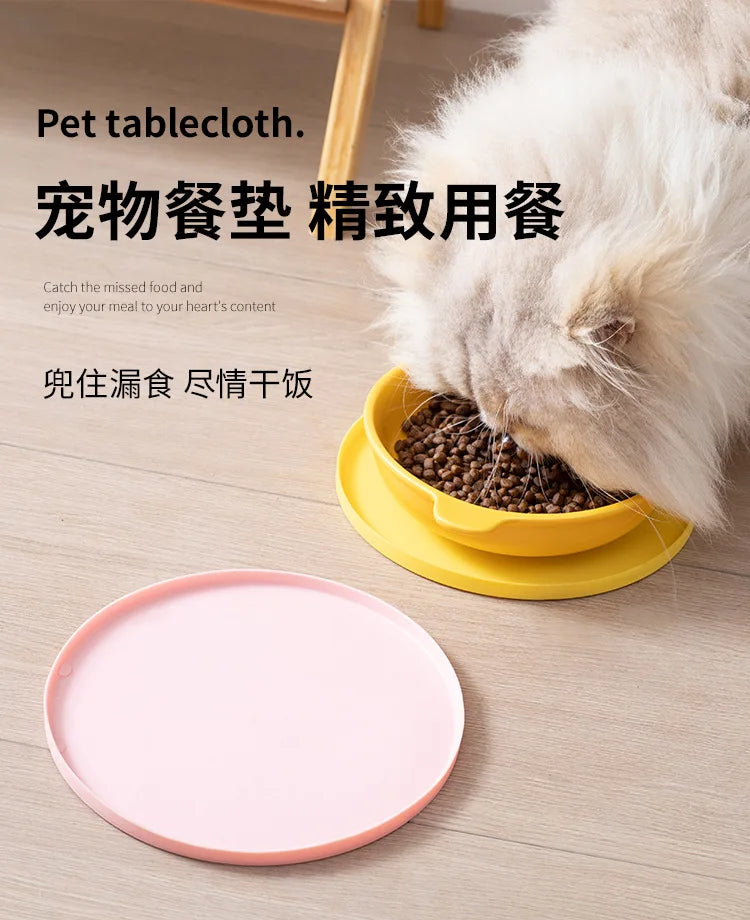 Waterproof Non-Slip Pet Bowl Mat for Dogs & Cats
