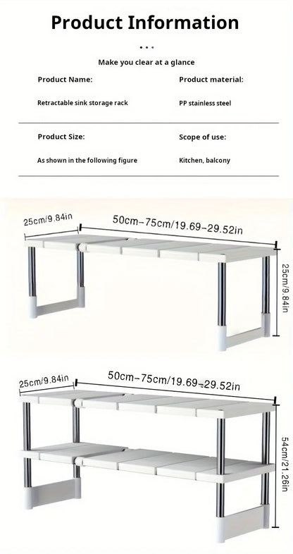 Adjustable Under Sink Storage Rack