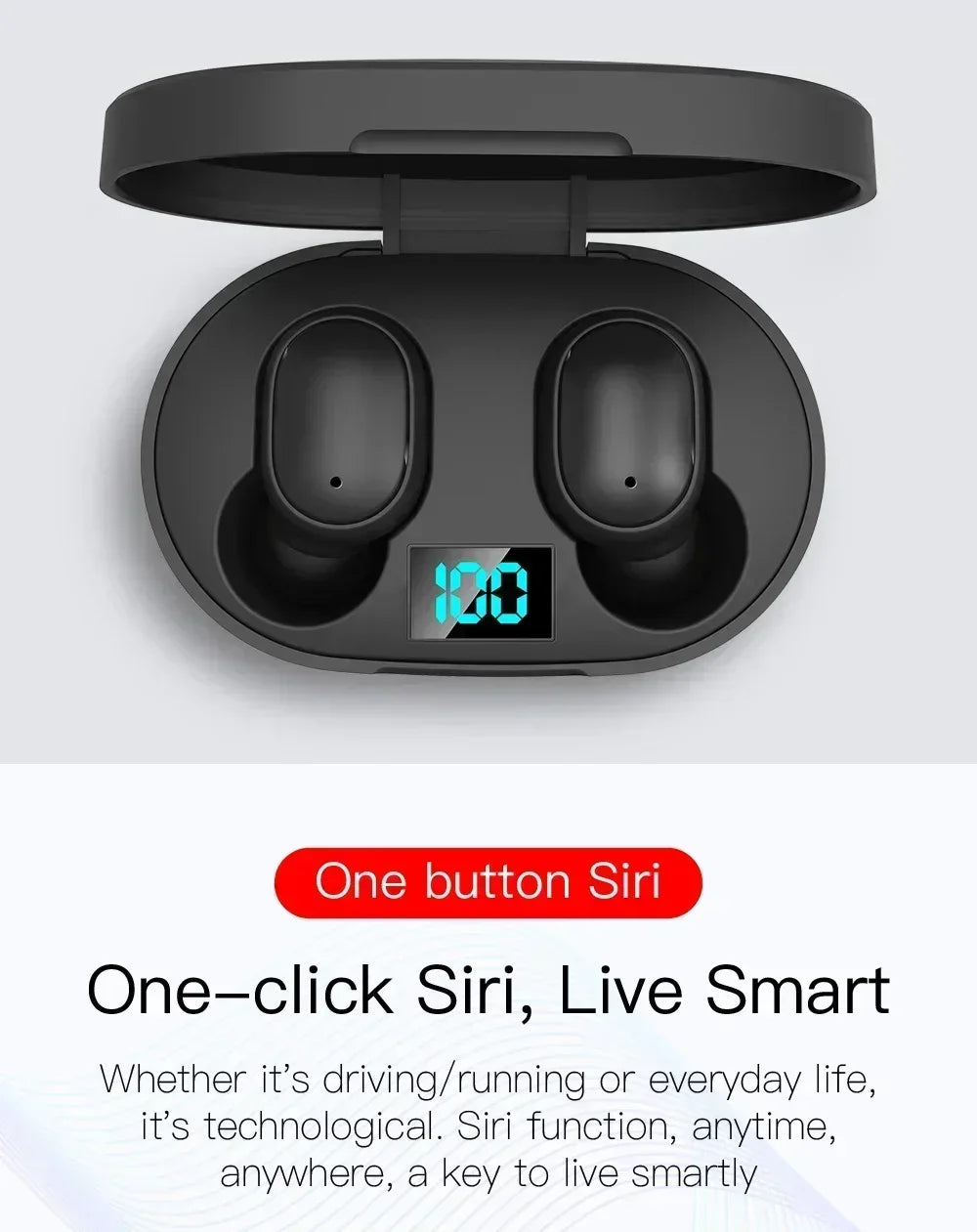 E6S Wireless Bluetooth Earbuds with Charging Case