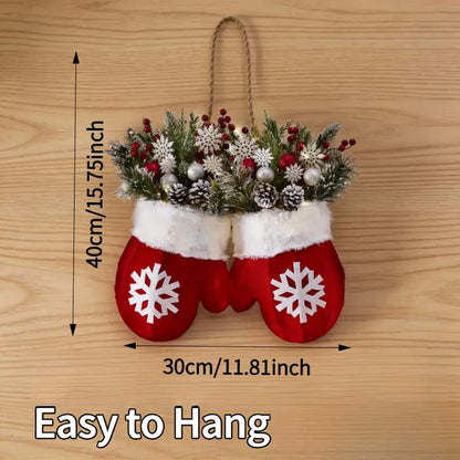 Christmas Glove Wreath