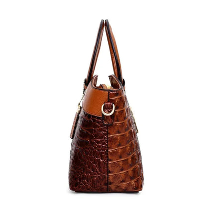 Women’s Crocodile-Embossed Tote & Shoulder Bag
