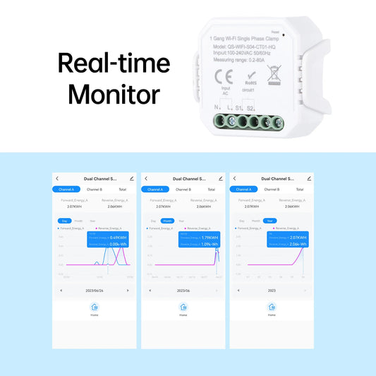 Smart WiFi Energy Monitor Single Phase Meter