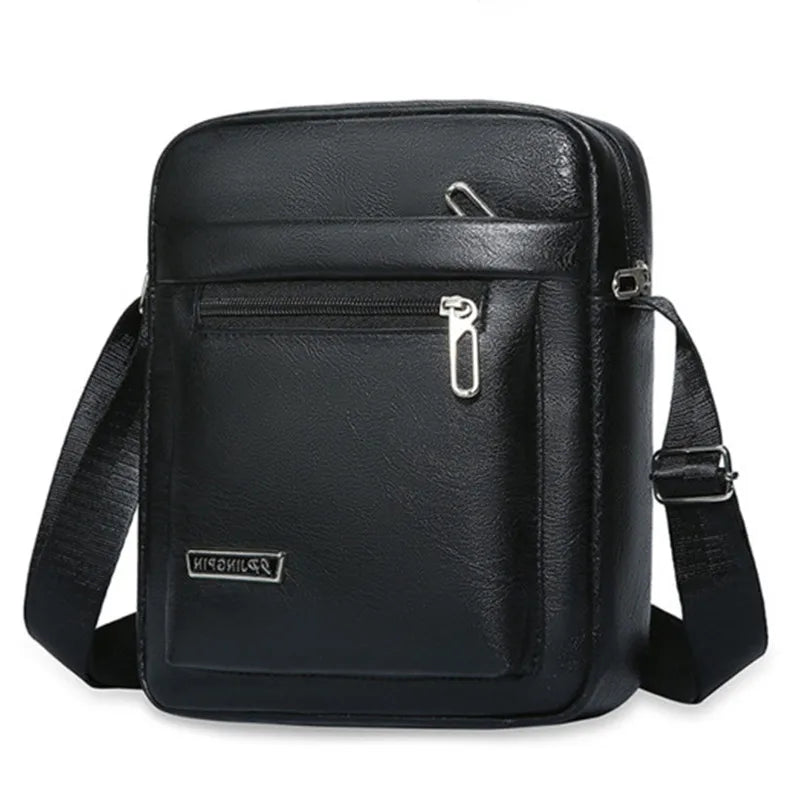 Men's Genuine Leather Crossbody Shoulder Bag