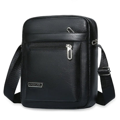 Men's Genuine Leather Crossbody Shoulder Bag